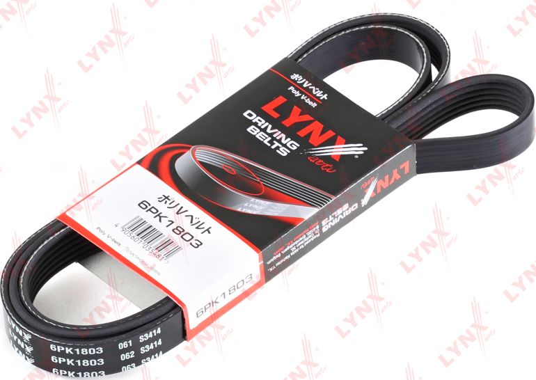 Приводной ремень поликлиновой LYNXauto. Артикул 6PK1803