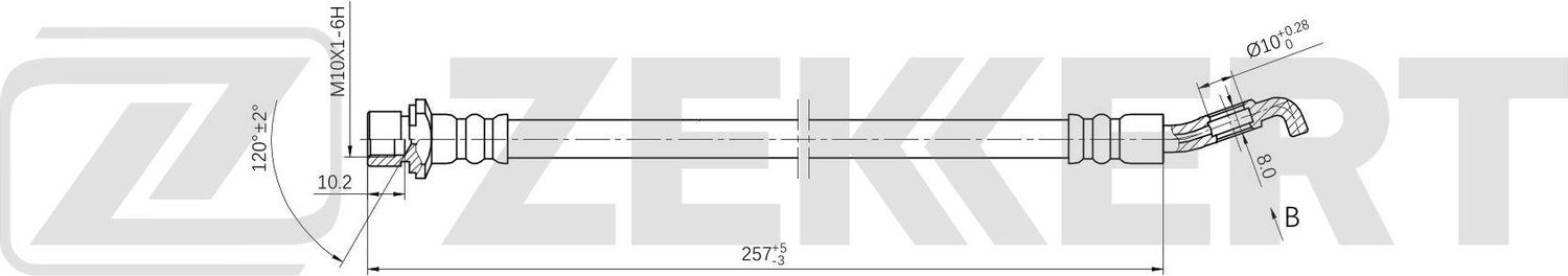 Тормозной шланг Zekkert. Артикул BS-9529