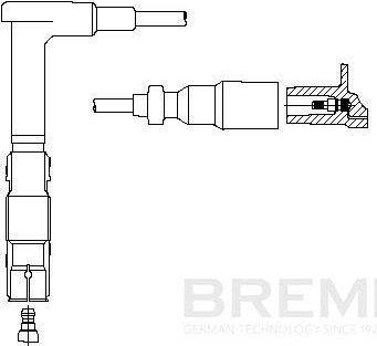 Высоковольтные провода (провода зажигания) Bremi для Mercedes-Benz E-Класс I (W124) 1993-1995. Артикул 187/45