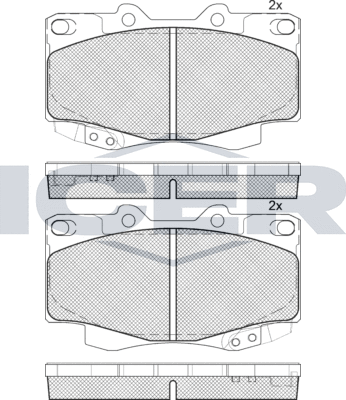 Тормозные колодки Icer. Артикул 181781