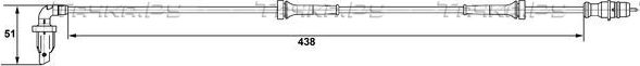 Датчик ABS Bosch задний левый для Renault Logan I 2004-2008. Артикул 0 265 007 583