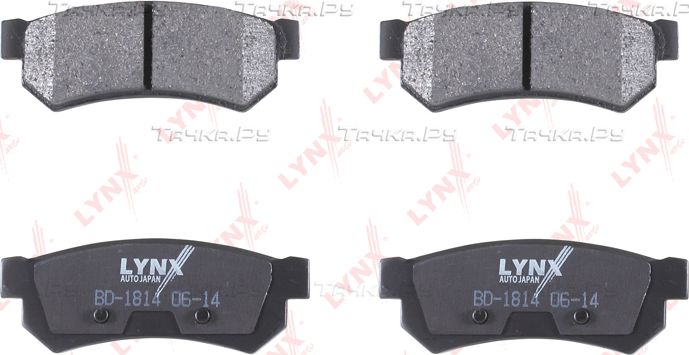 Тормозные колодки LYNXauto задние для Daewoo Lacetti 2007-2010. Артикул BD-1814