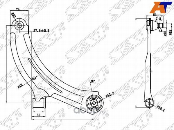 РЫЧАГ ПОДВЕСКИ (SAT). Артикул ST54500EW000