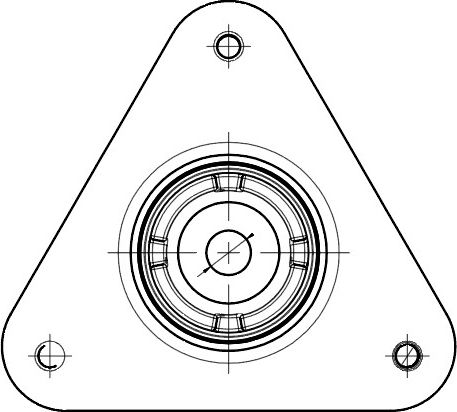 Опора амортизатора для а м Renault Kaptur (16) Clio III (05-) (перед.) (с подшип (Trialli). Артикул SA0956