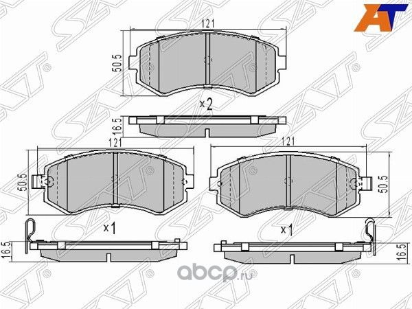 Колодки тормозные задние Nissan Patrol Y61 (SAT). Артикул ST44060VC090
