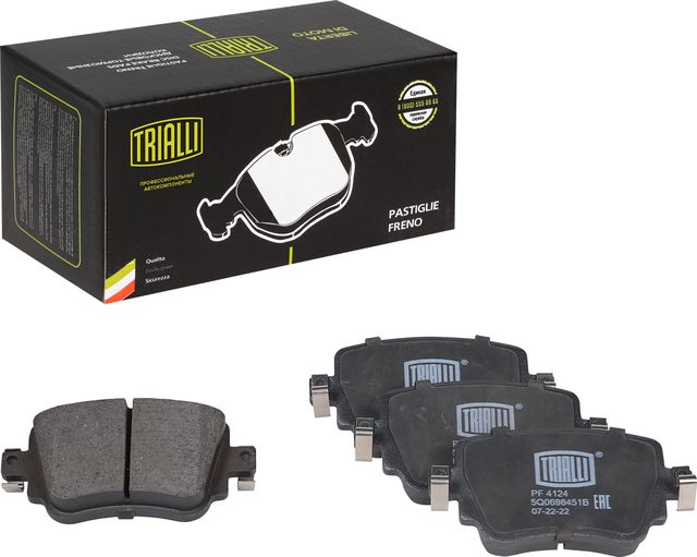 Тормозные колодки Trialli (Low-Metallic). Артикул PF 4124