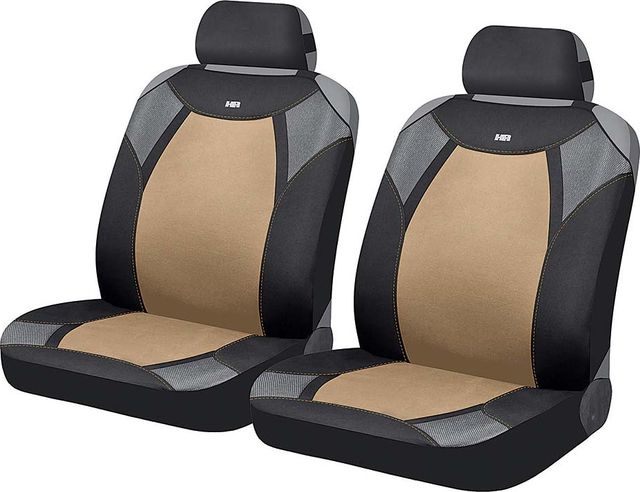 Накидки универсальные Hadar Rosen Viper на передние сидения авто, цвет Бежевый/Черный/Серый. Артикул 21356