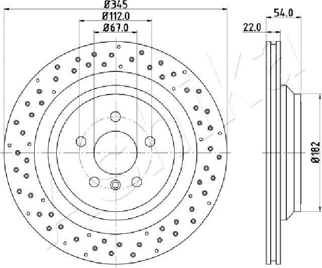 Тормозной диск ASHIKA. Артикул 61-00-0520