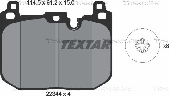 Тормозные колодки Textar передние для MINI Clubman II (F54) 2014-2026. Артикул 2234401
