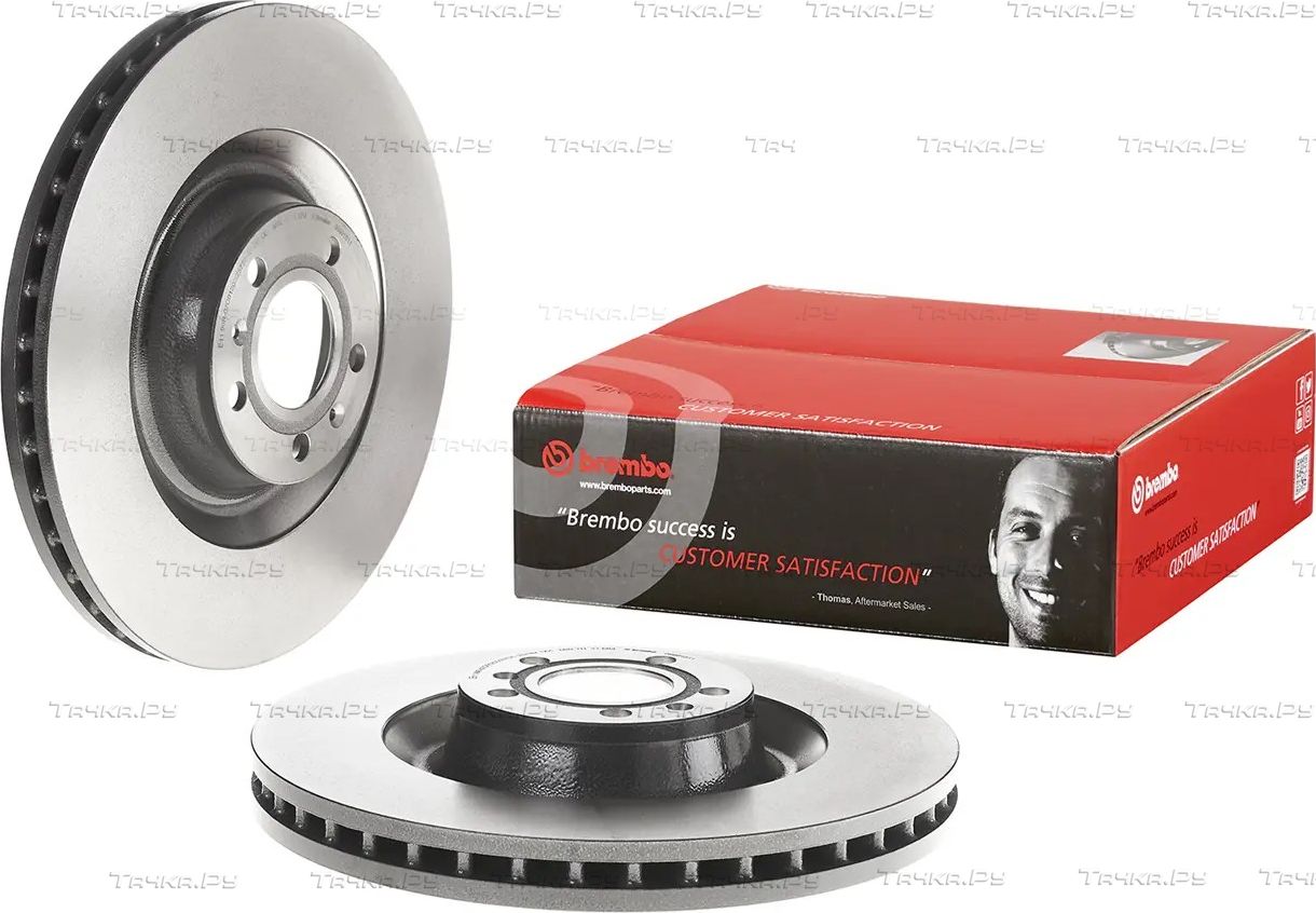 Тормозной диск Brembo PRIME LINE - UV Coated передний для Audi S8 I (D2) 1999-2002. Артикул 09.9915.11
