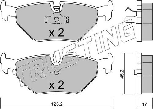 Тормозные колодки Trusting. Артикул 185.0