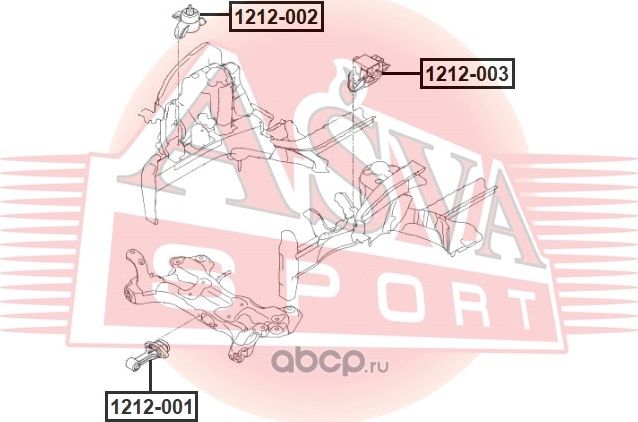 ОПОРА ДВИГАТЕЛЯ (Asva). Артикул 1212003