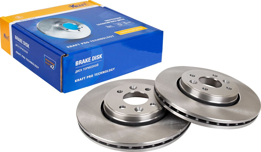 Диск тормозной передний (Kraft). Артикул KT016072