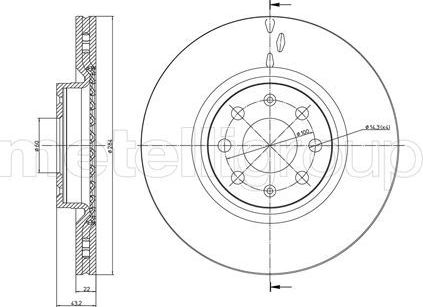 Тормозной диск Trusting передний для Opel Corsa D 2006-2014. Артикул DF1003