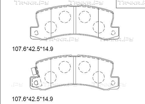 Тормозные колодки Asimco. Артикул KD2732