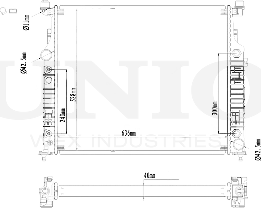 Радиатор двигателя (Unio). Артикул RAD-10136