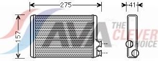 Радиатор отопителя (печки) AVA. Артикул CNA6305
