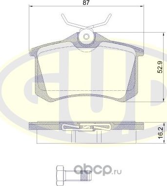 Тормозные колодки G.U.D.. Артикул GBP026305