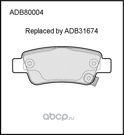 Колодки тормозные дисковые задние Allied Nippon ADB80004 Япония 1/16 компл Allied Nippon. Артикул ADB80004