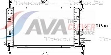 Радиатор охлаждения двигателя AVA. Артикул FD2150