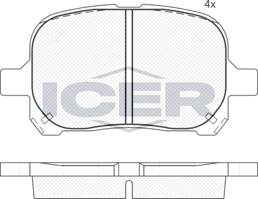 Тормозные колодки Icer передние для Lexus ES I 1996-1997. Артикул 181632-399