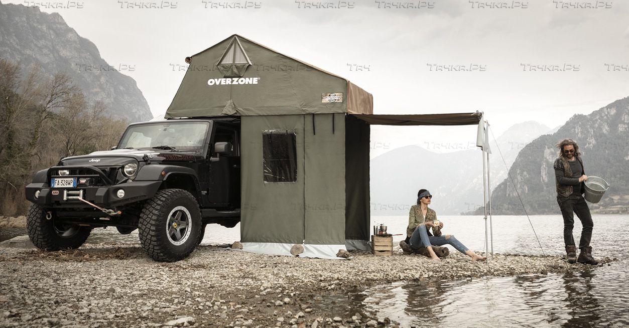Тамбур к палатке Autohome OVERZONE SMALL STANDARD, тент песочный, высота 220 см. Артикул OZ/05A-3S
