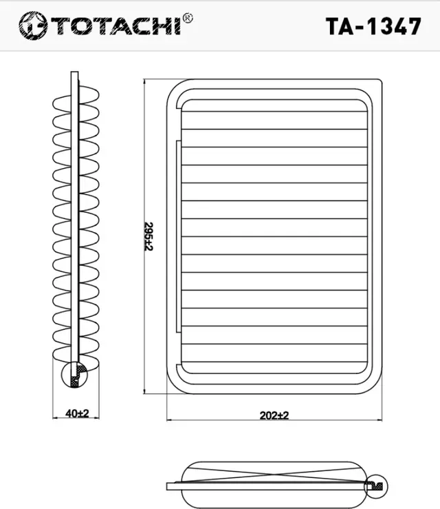Фильтр воздушный (Totachi). Артикул TA1347