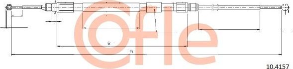 Трос ручника (тросик ручного тормоза) Cofle. Артикул 92.10.4157