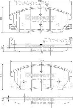 Тормозные колодки Nipparts. Артикул J3600913