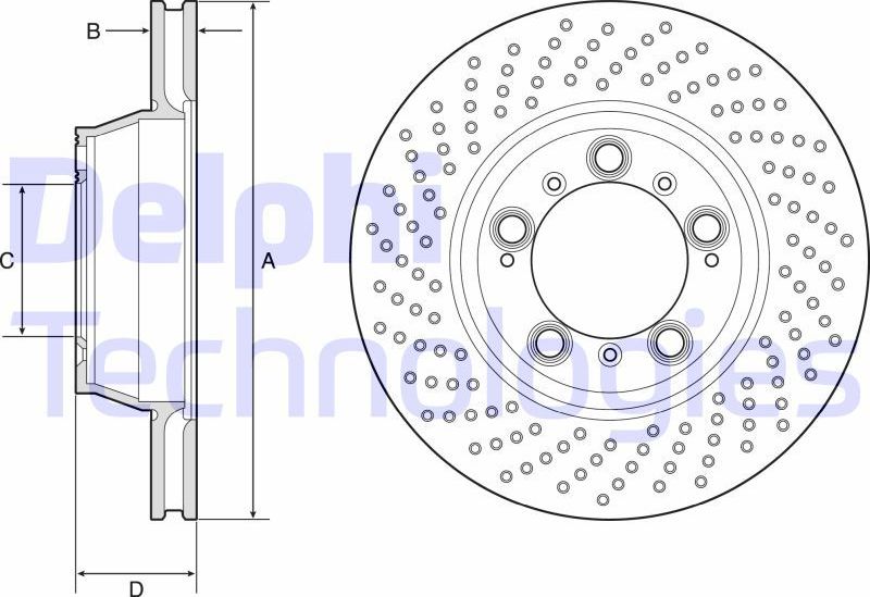 Тормозной диск Delphi. Артикул BG9225C