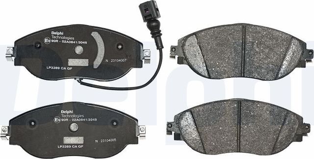 Тормозные колодки Delphi (Low-Metallic) передние для Audi A3 III (8V) 2012-2026. Артикул LP3389