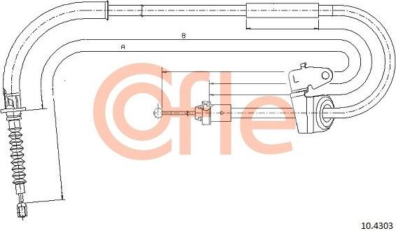 Трос ручника (тросик ручного тормоза) Cofle левый для MINI Cabrio II (R57) 2008-2015. Артикул 10.4303