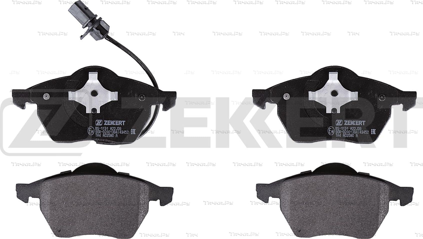 Тормозные колодки Zekkert передние для Skoda Superb I 2001-2008. Артикул BS-1131
