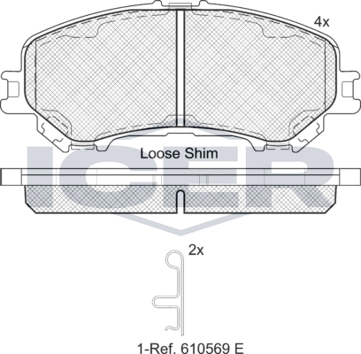 Тормозные колодки Icer. Артикул 182181