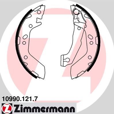 Тормозные колодки Zimmermann. Артикул 10990.121.7