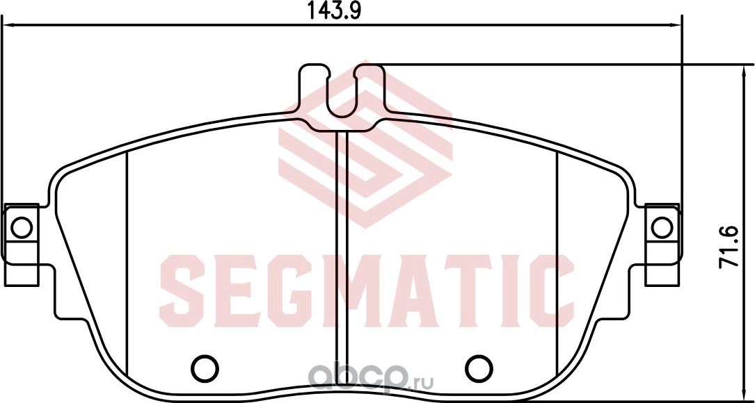 Колодка торм диск пер (Segmatic). Артикул SGBP2795