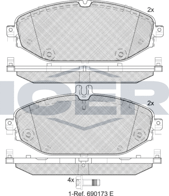 Тормозные колодки Icer. Артикул 182213