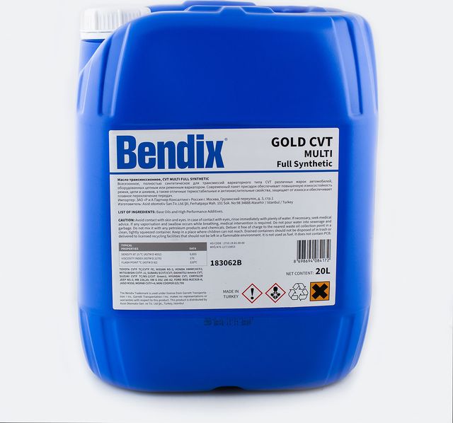 Масло GOLD CVT MULTI FULL SYNTHETIC 20 л (Bendix). Артикул 183062B