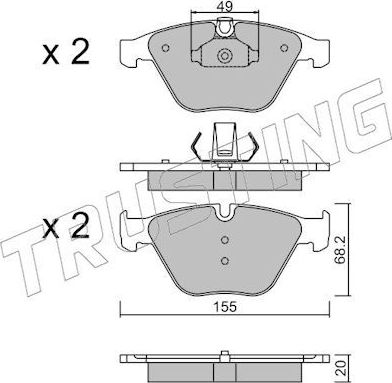 Тормозные колодки Trusting для BMW 5 V (E60/E61) 2001-2010. Артикул 574.9