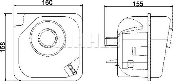 Расширительный бачок Mahle Behr для Volvo C70 I 1997-2005. Артикул CRT 28 000S