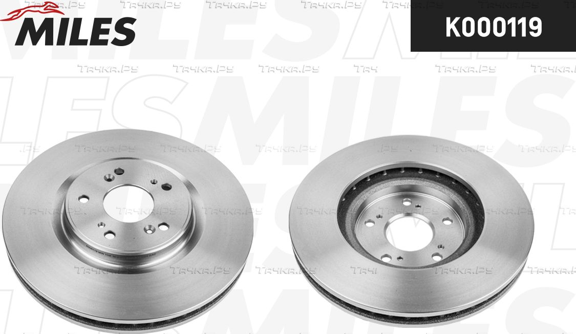 Тормозной диск Miles передний для Honda Accord IX 2014-2026. Артикул K000119