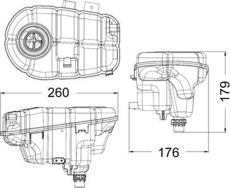 Расширительный бачок Mahle Behr. Артикул CRT 60 000S