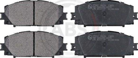 Тормозные колодки ABS передние для Toyota Allion II 2007-2014. Артикул 37542