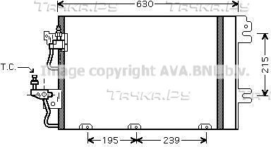 Радиатор кондиционера (конденсатор) AVA для Opel Astra H 2004-2014. Артикул OL5366D