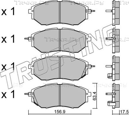 Тормозные колодки Trusting передние для Subaru Legacy VI 2015-2026. Артикул 779.0