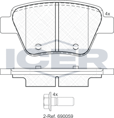 Тормозные колодки Icer. Артикул 181967