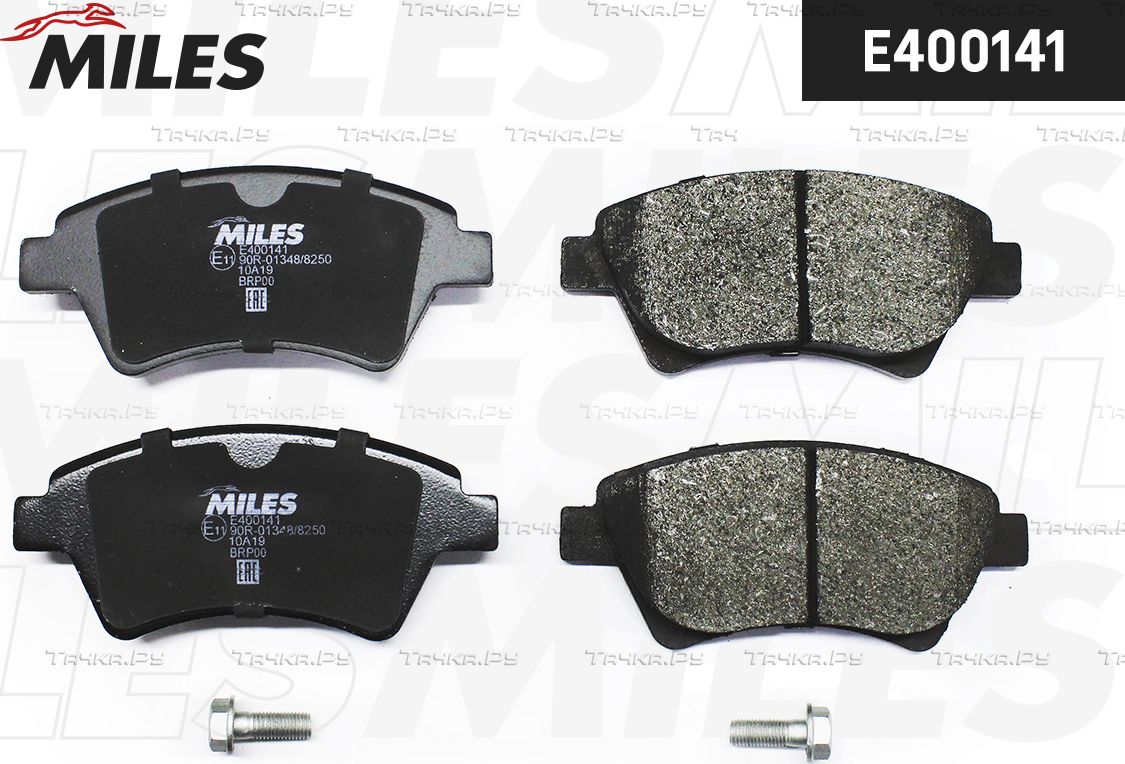 Тормозные колодки Miles (Low-Metallic) передние для Renault Megane II 2002-2010. Артикул E400141