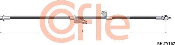 Тормозной шланг Cofle передний левый для Toyota Auris II 2012-2018. Артикул 92.BH.TY167