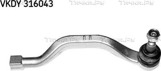 Наконечник рулевой тяги SKF правый для Renault Laguna III 2007-2015. Артикул VKDY 316043