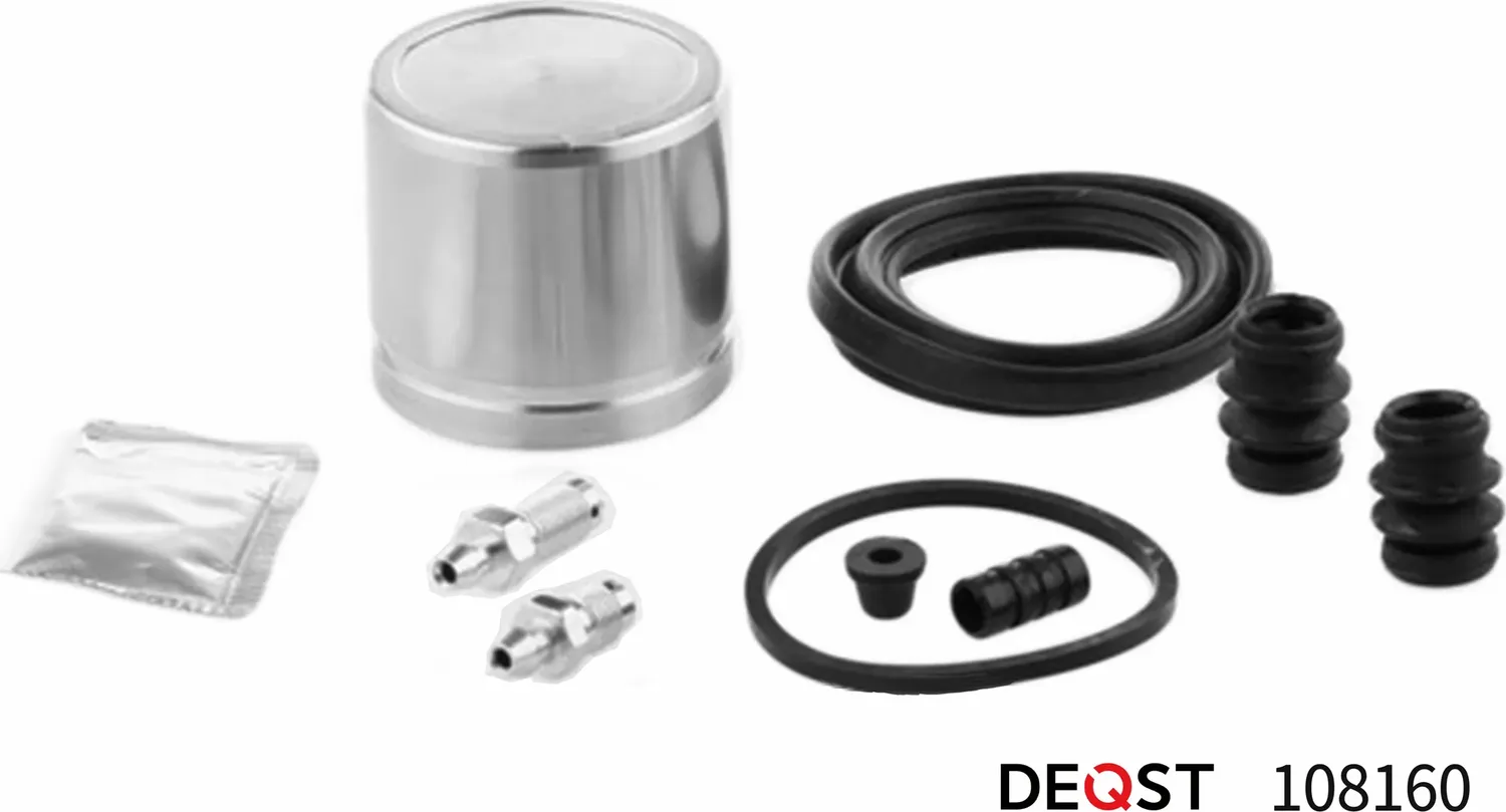 108160_РЕМКОМПЛЕКТ ТОРМОЗНОГО СУППОРТА С ПОРШНЕМ ПЕРЕДНЕГО (ПОРШЕНЬ O 57 MM, (Deqst). Артикул 108160